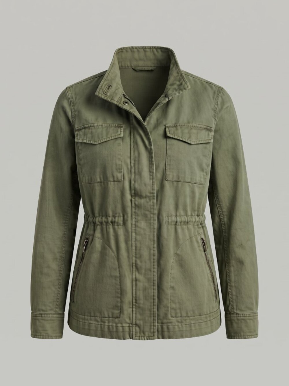 Gap Olive Green Utility Field Jacket Small Petite Military Utility Coat, Gorpcor